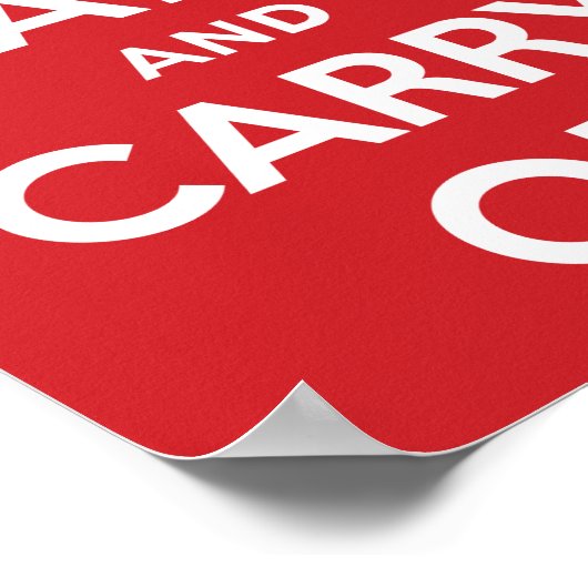Keep Calm and Carry On ポスター (角)