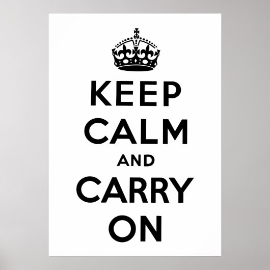 Keep Calm and Carry On ポスター (正面)