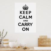 Keep Calm and Carry On ポスター (キッチン)