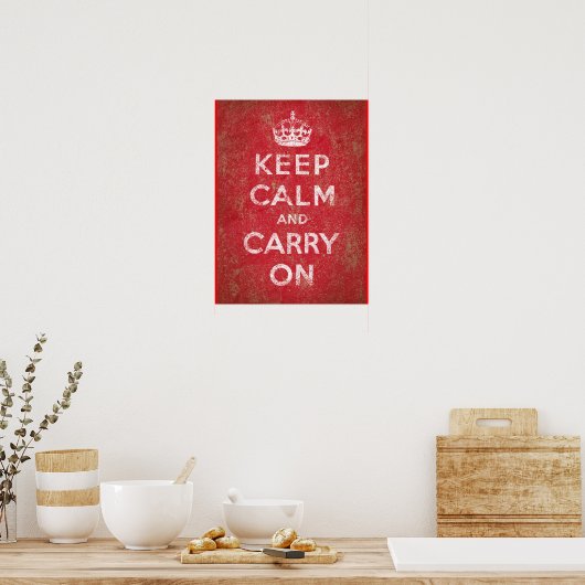 Keep Calm and Carry On ポスター (キッチン)