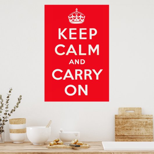 Keep Calm and Carry On ポスター (キッチン)