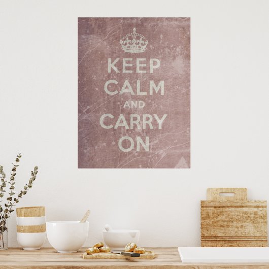 Keep Calm and Carry On ポスター (キッチン)