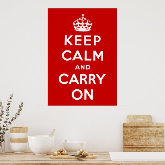 Keep Calm and Carry On ポスター (キッチン)