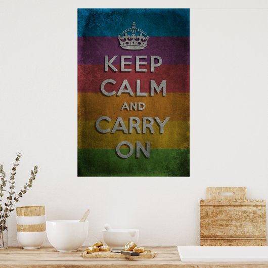 Keep Calm and Carry On ポスター (キッチン)