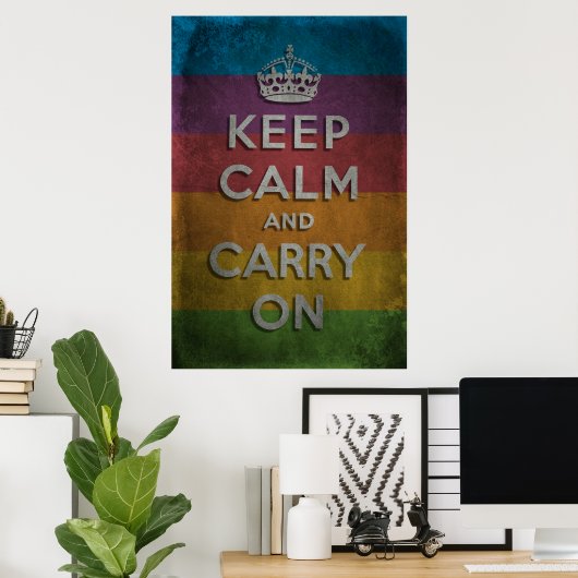 Keep Calm and Carry On ポスター (ホームオフィス)