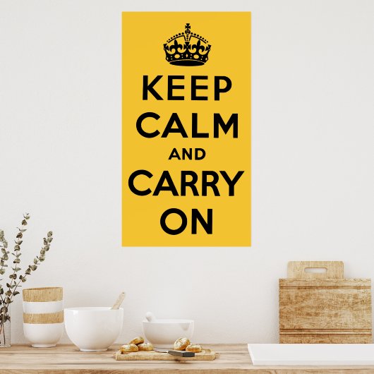 Keep Calm and Carry On ポスター (キッチン)