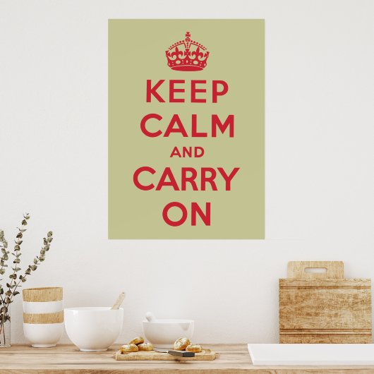 Keep Calm and Carry On ポスター (キッチン)