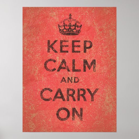 Keep Calm and Carry On ポスター (正面)