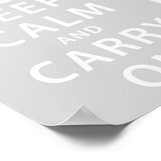 Keep Calm and Carry On ポスター (角)