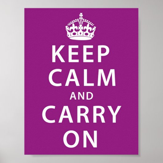 Keep Calm and Carry On ポスター (正面)