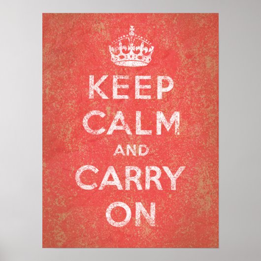 Keep Calm and Carry On ポスター (正面)