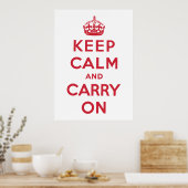 Keep Calm and Carry On ポスター (キッチン)