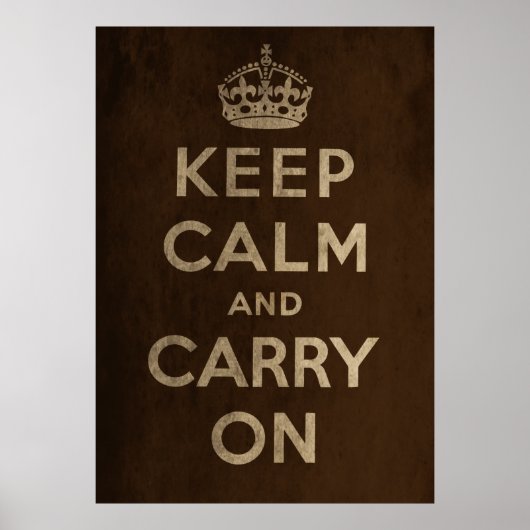 Keep Calm and Carry On ポスター (正面)