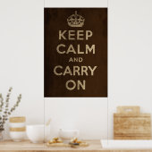 Keep Calm and Carry On ポスター (キッチン)