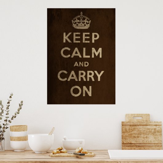 Keep Calm and Carry On ポスター (キッチン)