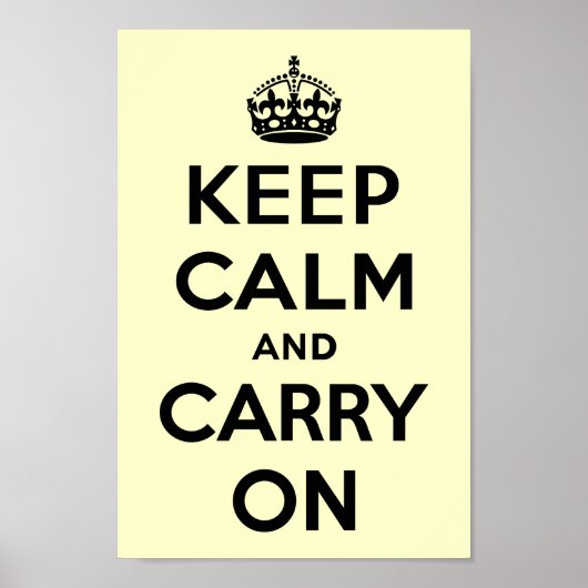 Keep Calm and Carry On ポスター (正面)