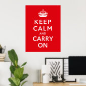 Keep Calm and Carry On ポスター (ホームオフィス)