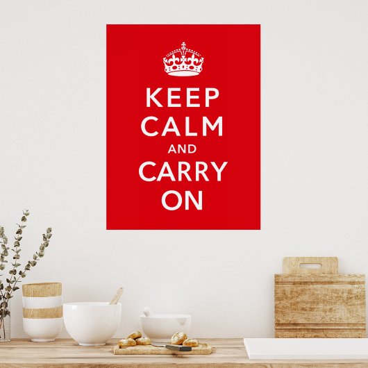 Keep Calm and Carry On ポスター (キッチン)