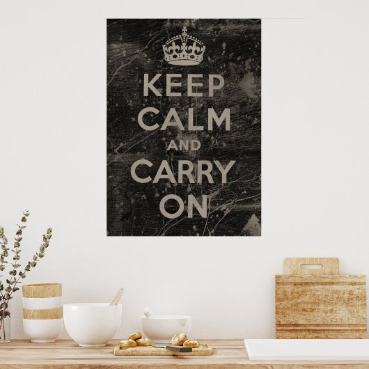 Keep Calm and Carry On ポスター (キッチン)