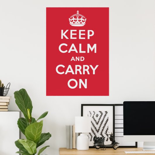 Keep Calm and Carry On ポスター (ホームオフィス)
