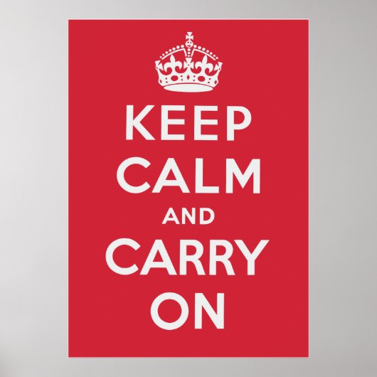 Keep Calm and Carry On ポスター (正面)