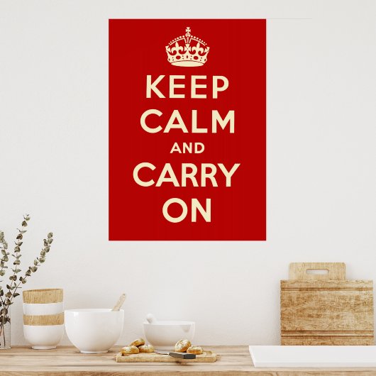 Keep Calm and Carry On ポスター (キッチン)