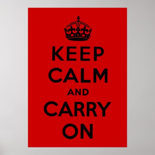 Keep Calm and Carry On ポスター (正面)