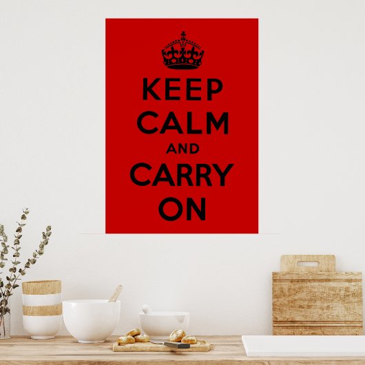Keep Calm and Carry On ポスター (キッチン)