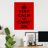 Keep Calm and Carry On ポスター (ホームオフィス)