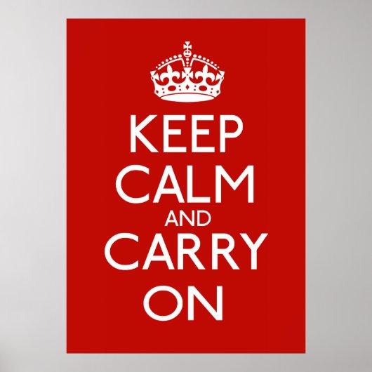 Keep Calm and Carry On ポスター (正面)