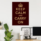 Keep Calm and Carry On ポスター (ホームオフィス)