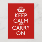 Keep Calm and Carry On ポストカード (正面)