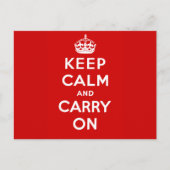 Keep Calm and Carry On ポストカード (正面)