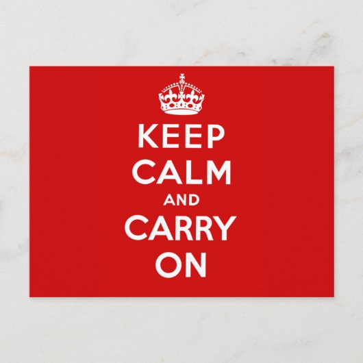 Keep Calm and Carry On ポストカード (正面)