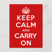 Keep Calm and Carry On ポストカード (正面)
