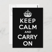 Keep Calm and Carry On ポストカード (正面/裏面)