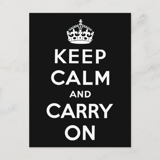 Keep Calm and Carry On ポストカード (正面)