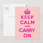 Keep Calm and Carry On ポストカード (正面/裏面)