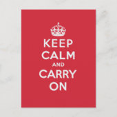 Keep Calm and Carry On ポストカード (正面)