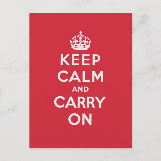 Keep Calm and Carry On ポストカード (正面)