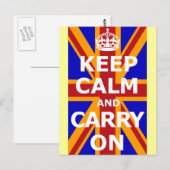 KEEP CALM AND CARRY ON ポストカード (正面/裏面)
