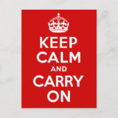 Keep Calm and Carry On ポストカード (正面)