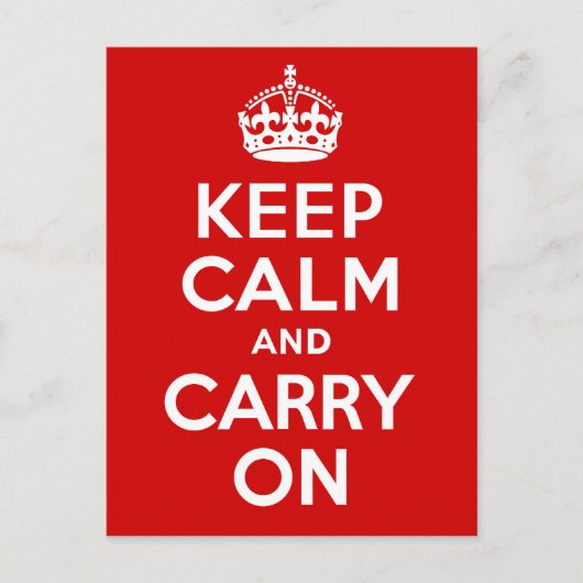 Keep Calm and Carry On ポストカード (正面)
