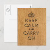 Keep Calm and Carry On ポストカード (正面/裏面)