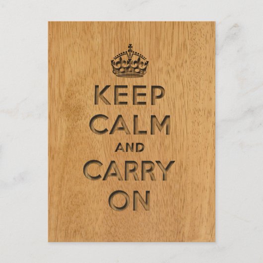Keep Calm and Carry On ポストカード (正面)
