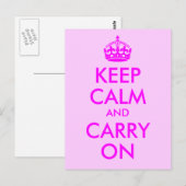 Keep Calm and Carry On ポストカード (正面/裏面)