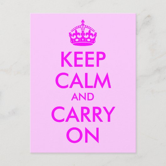 Keep Calm and Carry On ポストカード (正面)
