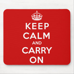 Keep Calm and Carry On マウスパッド