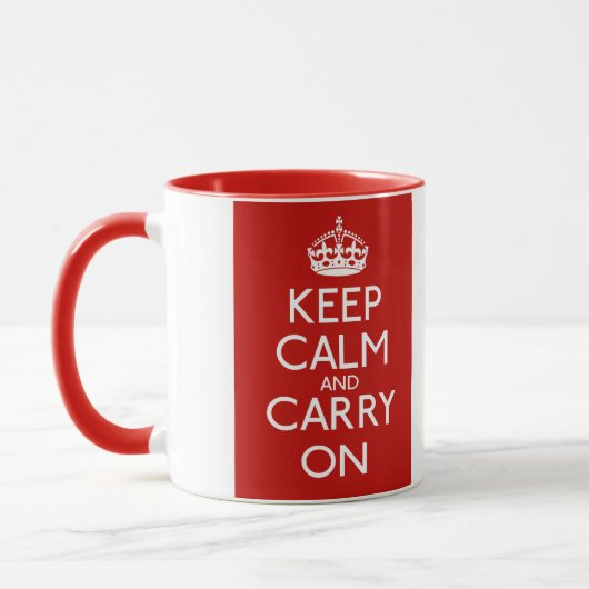Keep Calm and Carry On マグカップ (左)