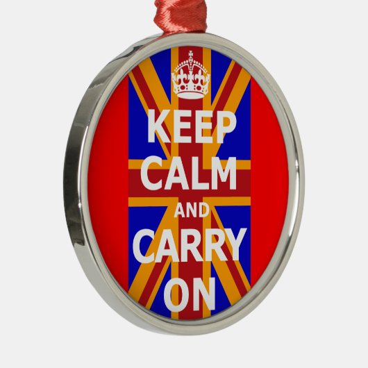 KEEP CALM AND CARRY ON メタルオーナメント (右)